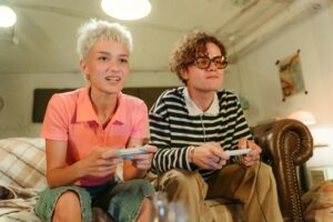 Inclusive gaming community gathering, highlighting diversity in video games.