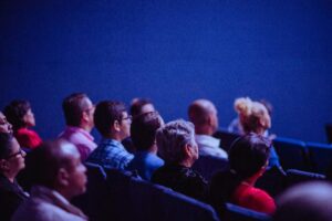 Diverse crowd gathering at gaming events expo