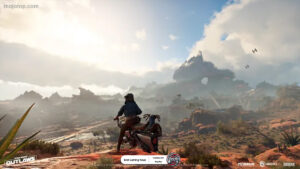 Open-world exploration in Star Wars Outlaws, featuring diverse planetary landscapes.