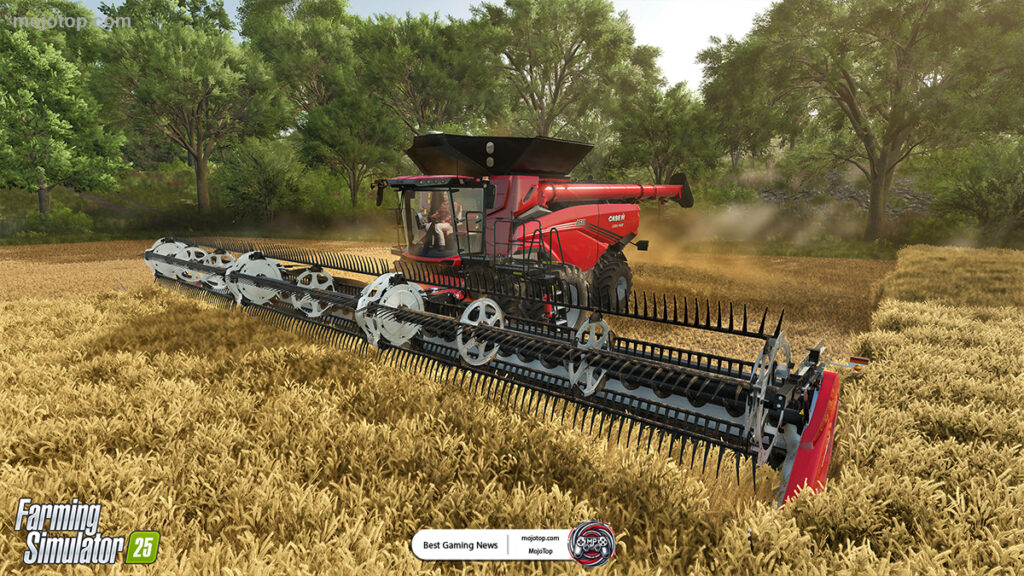 Farming Simulator 25 gameplay showcasing advanced farming equipment.
