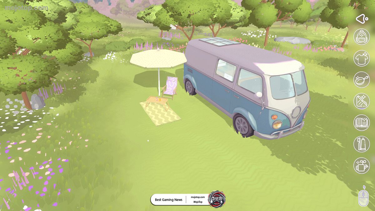 A camper van parked in a scenic natural setting in Camper Van: Make it Home