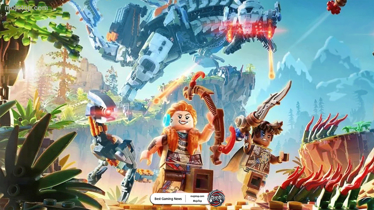 Aloy in LEGO® Horizon Adventures™ gameplay environment