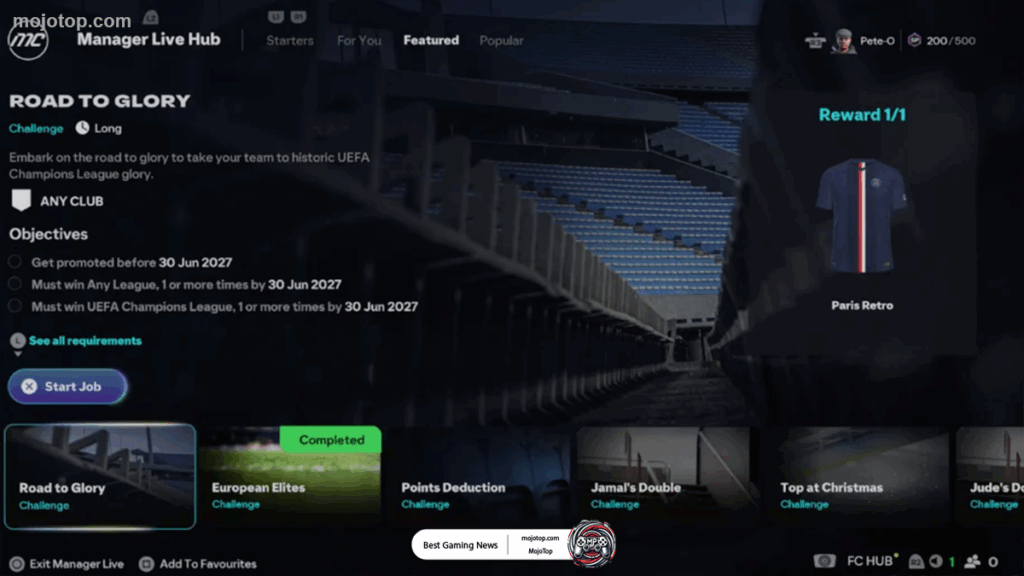 EA SPORTS FC 26 Career Mode squad management screen