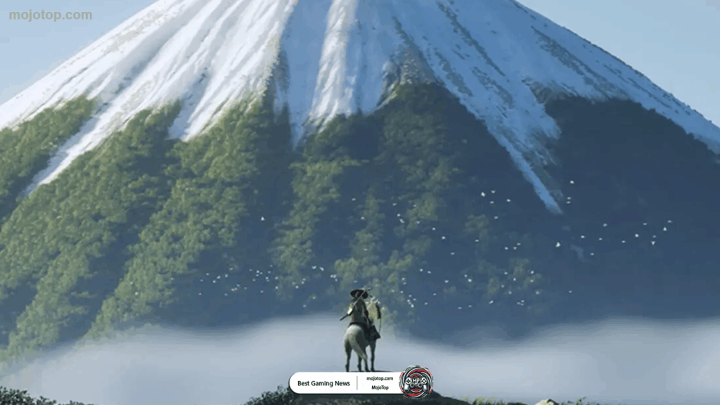 Ghost of Yotei haunting figure at Mount Yotei peak