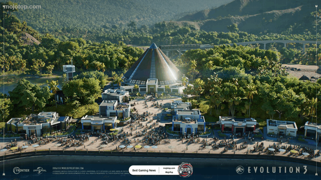 Jurassic World Evolution 3 hot air balloon tour feature in gameplay