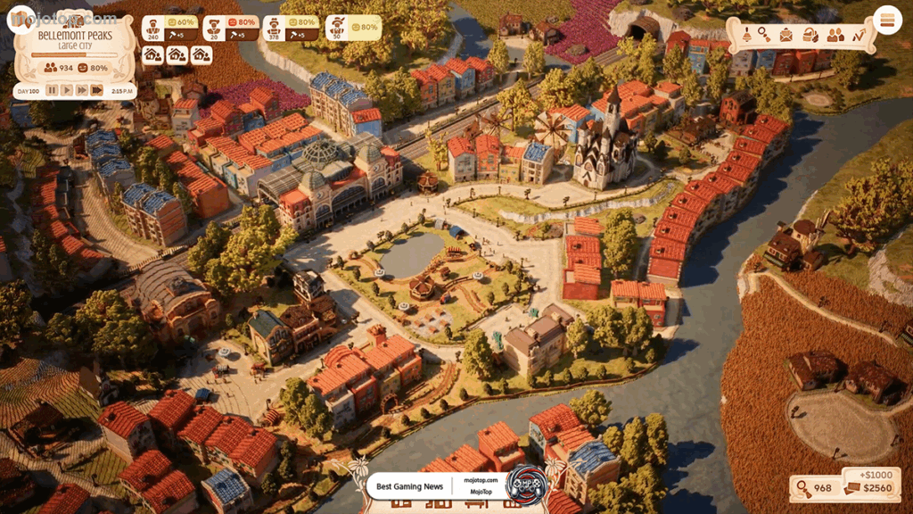 Town to City gameplay image of digital empire building