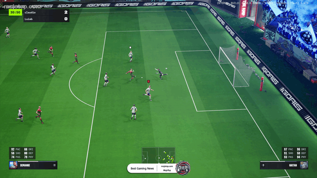 GOALS esports football match in action