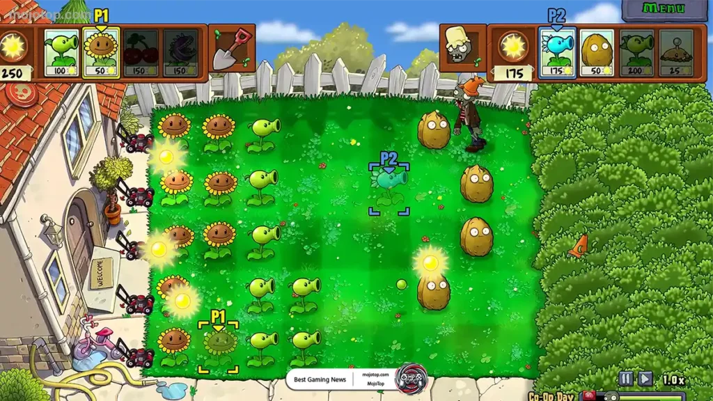 Plants vs. Zombies Replanted tower defense strategy illustration