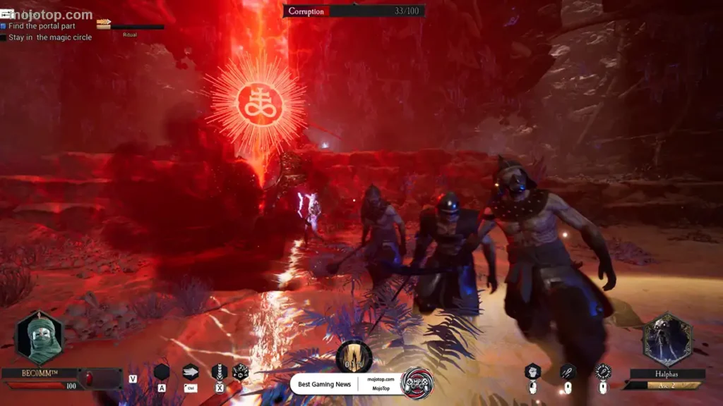 Daimon Blades dark fantasy warrior in combat