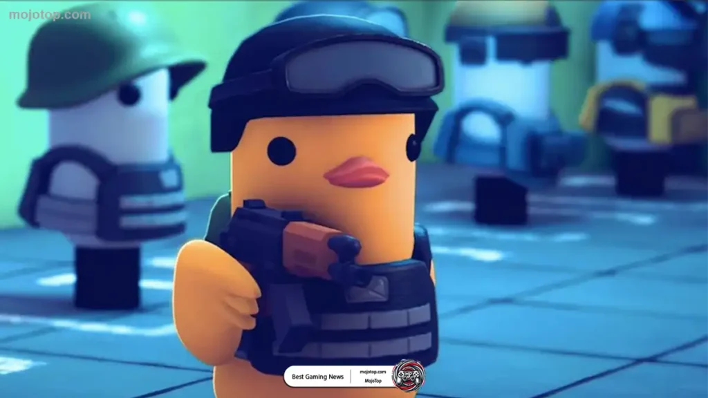 Main character escaping mutant ducks in Escape from Duckov download action scene
